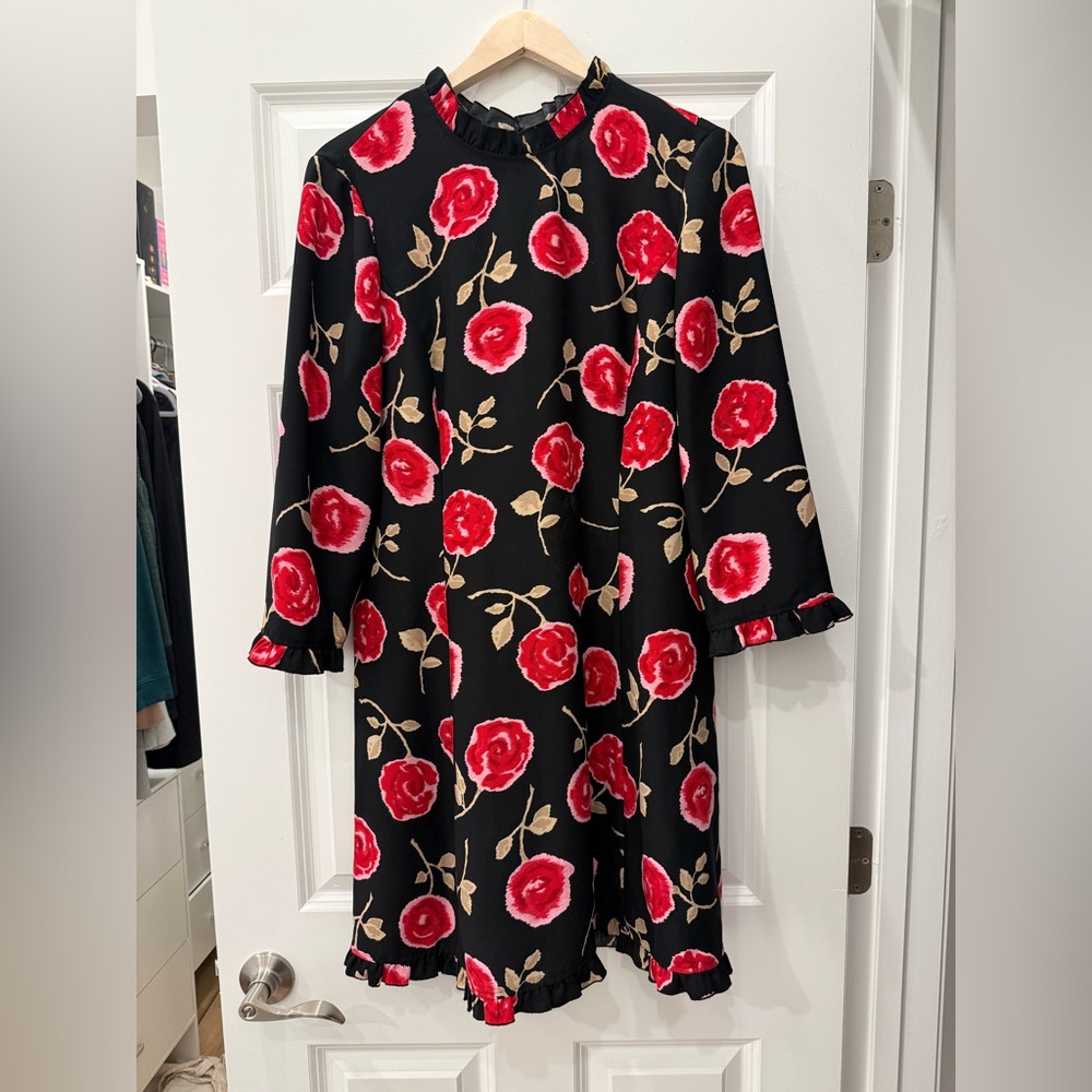 Kate Spade Hazy Rose Crepe A-Line Dress Sz 14 NWOT